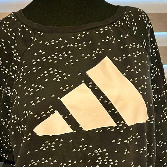 Adidas Black Woman'sSportswear Winners Badge of Sport Crew Sweatshirt Size L - Picture 6 of 16